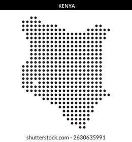 Outline of Kenya displayed with dotted pattern