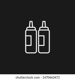Outline ketchup vector icon. Ketchup illustration for web, mobile apps, design. Ketchup vector symbol.
