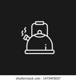 Outline kettle vector icon. Kettle illustration for web, mobile apps, design. Kettle vector symbol.
