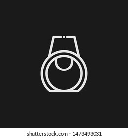 Outline kettlebell vector icon. Kettlebell illustration for web, mobile apps, design. Kettlebell vector symbol.