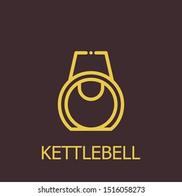 Outline kettlebell vector icon. Kettlebell illustration for web, mobile apps, design. Kettlebell vector symbol.