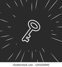 Outline key icon illustration isolated vector sign symbol