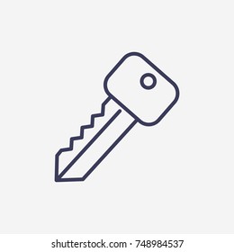 Outline key icon illustration vector symbol