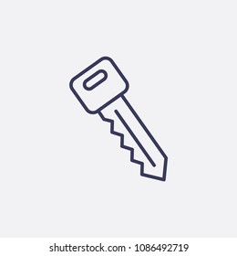 Outline key icon illustration,vector lock sign,security symbol