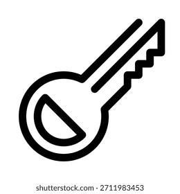 Icono de clave de esquema para desbloqueo, acceso y control de seguridad.