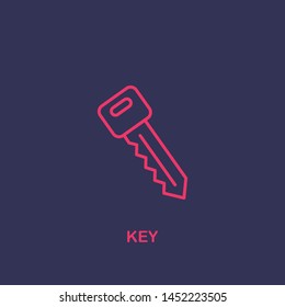 Outline key icon.key vector illustration. Symbol for web and mobile