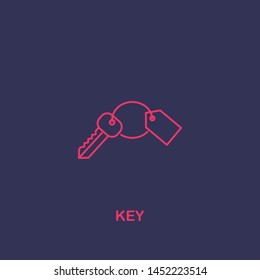 Outline key icon.key vector illustration. Symbol for web and mobile