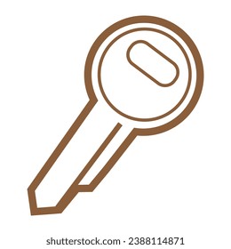 Icono de bloqueo de tecla de contorno y vector