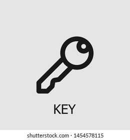 Outline key vector icon. Key illustration for web, mobile apps, design. Key vector symbol.