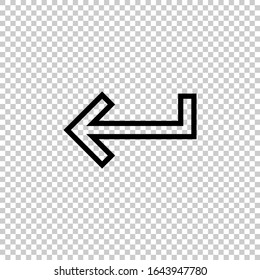 outline keyboard enter icon button transparent background