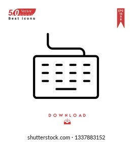 Outline keyboard Icon. keyboard icon vector isolated on white background. Graphic design, material-design, Best sellerr icons, mobile application, UI / UX design, EPS 10 format vector