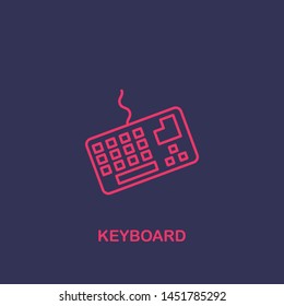 Outline keyboard icon.keyboard vector illustration. Symbol for web and mobile