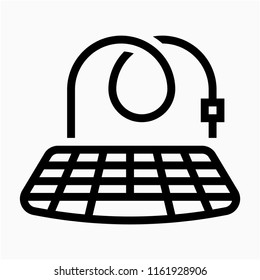Outline keyboard pixel perfect vector icon