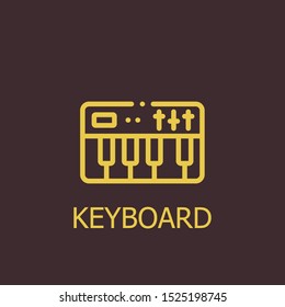Outline keyboard vector icon. Keyboard illustration for web, mobile apps, design. Keyboard vector symbol.
