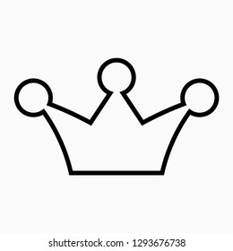 Outline king vector icon