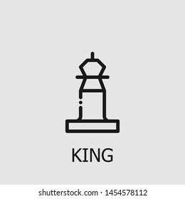 Outline king vector icon. King illustration for web, mobile apps, design. King vector symbol.