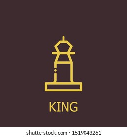 Outline king vector icon. King illustration for web, mobile apps, design. King vector symbol.