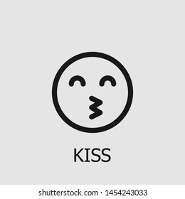 Outline kiss vector icon. Kiss illustration for web, mobile apps, design. Kiss vector symbol.