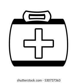 outline kit first aid cross emergency medical vector illustration eps 10