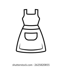 Outline kitchen apron icon. Vector
