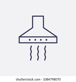 Outline kitchen extractor icon illustration,filter vector sign symbol