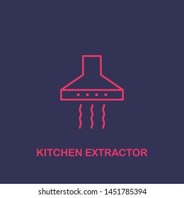 Outline kitchen extractor icon.kitchen extractor vector illustration. Symbol for web and mobile