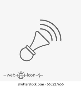 outline klaxon vector icon