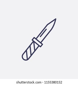 Outline knife icon illustration,vector cut sign symbol