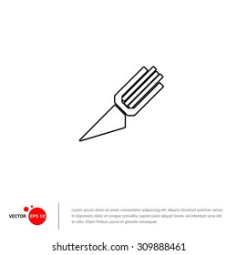 Outline Knife Icon, Vector Illustration, Flat pictogram icon
