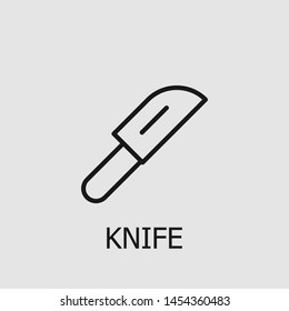 Outline knife vector icon. Knife illustration for web, mobile apps, design. Knife vector symbol.