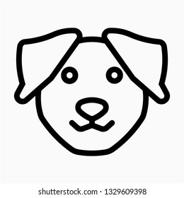 Outline Labrador Retriever Vector Icon Stock Vector (Royalty Free ...