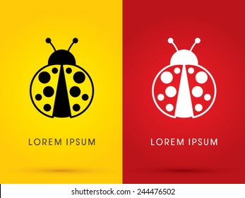 Outline Ladybug, Beetle, logo, graphic, vector