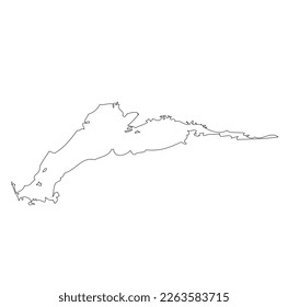 Outline of the lake Athabasca map