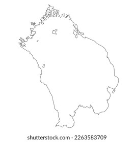 Outline of the lake Ladoga map