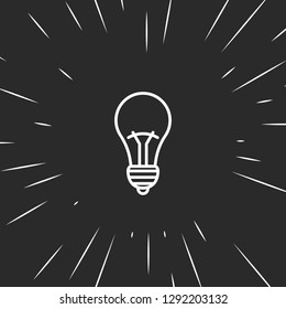 Outline lamp icon illustration isolated vector sign symbol