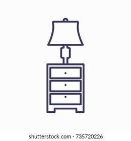 Outline lamp icon illustration vector symbol