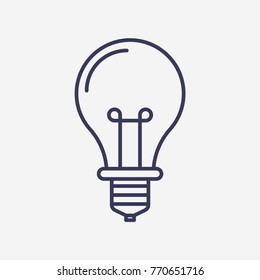 Outline lamp icon illustration vector symbol 