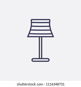 Outline lamp icon illustration,vector light sign symbol