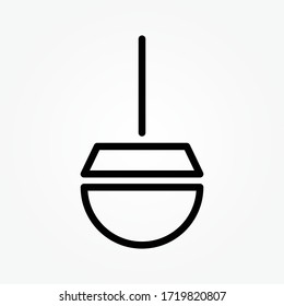 outline lamp icon vector illustration