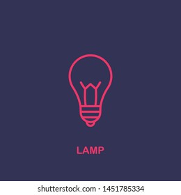 Outline lamp icon.lamp vector illustration. Symbol for web and mobile