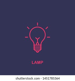 Outline lamp icon.lamp vector illustration. Symbol for web and mobile