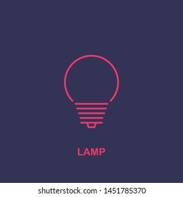 Outline lamp icon.lamp vector illustration. Symbol for web and mobile