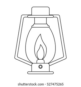 outline lamp kerosene old lantern camping