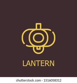 Outline lantern vector icon. Lantern illustration for web, mobile apps, design. Lantern vector symbol.