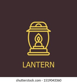 Outline lantern vector icon. Lantern illustration for web, mobile apps, design. Lantern vector symbol.
