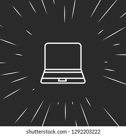 Outline laptop icon illustration isolated vector sign symbol