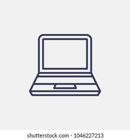 Outline laptop icon illustration vector symbol