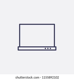 Outline laptop icon illustration,vector web sign symbol
