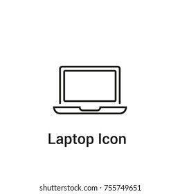 Outline laptop icon. Vector