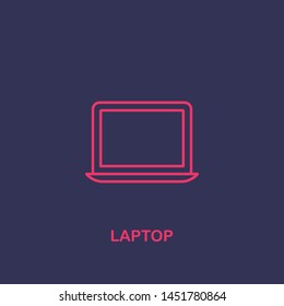 Outline laptop icon.laptop vector illustration. Symbol for web and mobile